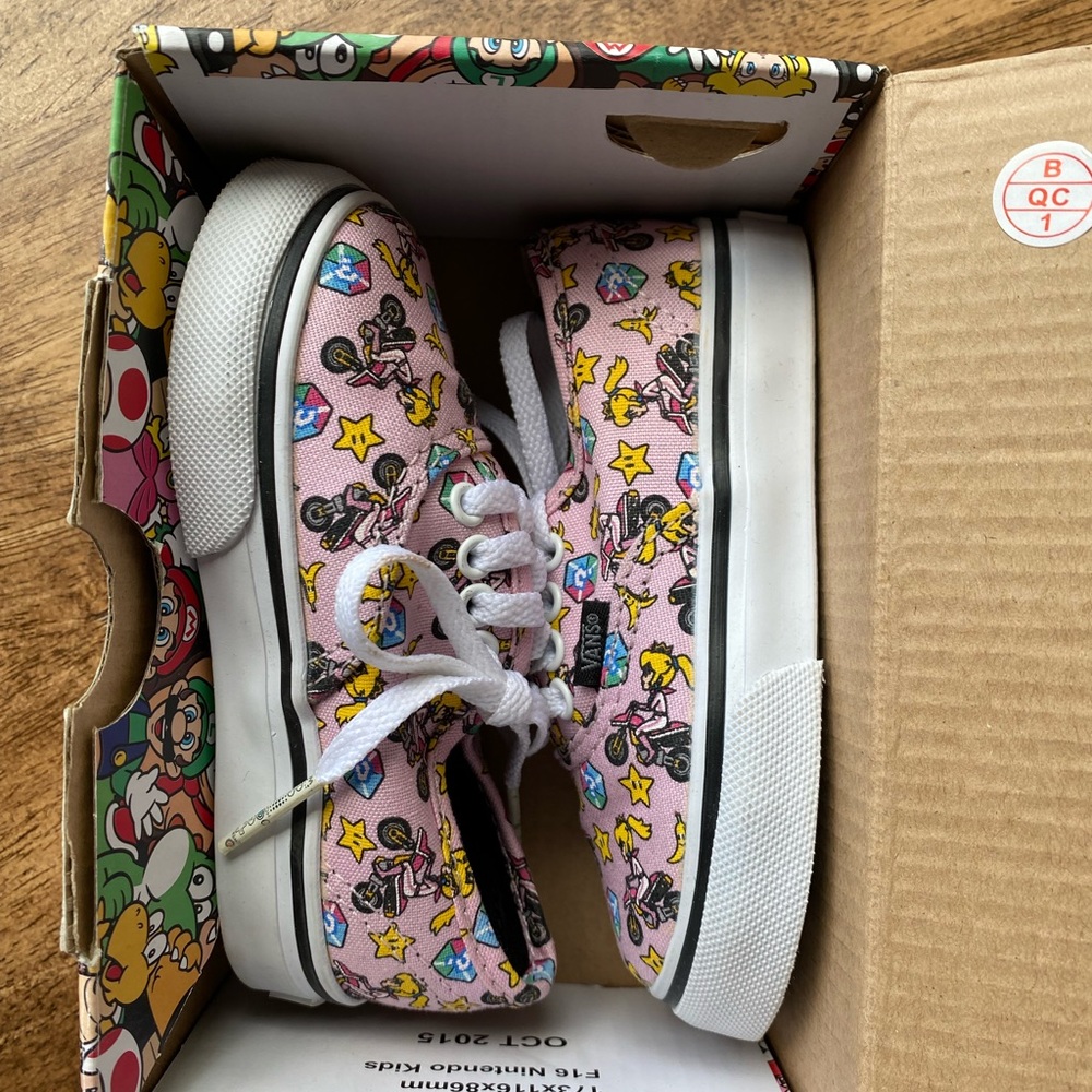 Vans Kids Sneakers - Pink with Cartoon Print